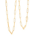 Italian 4.20mm Paper Clip Chain Necklace in 14K YG Over Sterling Silver 15.30 Grams 20 Inches - Sticky add to cart bar