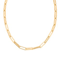 Italian 4.20mm Paper Clip Chain Necklace in 14K YG Over Sterling Silver 17.2 Grams 22 Inches - Sticky add to cart bar
