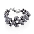 Terahertz 100.00 ctw Beaded Bubble Bracelet in Stainless Steel (7.5-9.5In) - Sticky add to cart bar