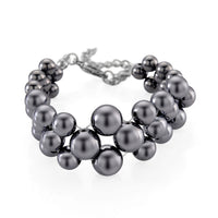 Terahertz 100.00 ctw Beaded Bubble Bracelet in Stainless Steel (7.5-9.5In)