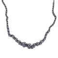 Terahertz 200.00 ctw Beaded Bubble Choker Necklace in Stainless Steel 16-20 Inches - Sticky add to cart bar