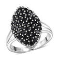 EverTrue Thai Black Spinel Midnight Canopy Ring in Platinum Bond (Size 10.0) 2.20 ctw - Sticky add to cart bar