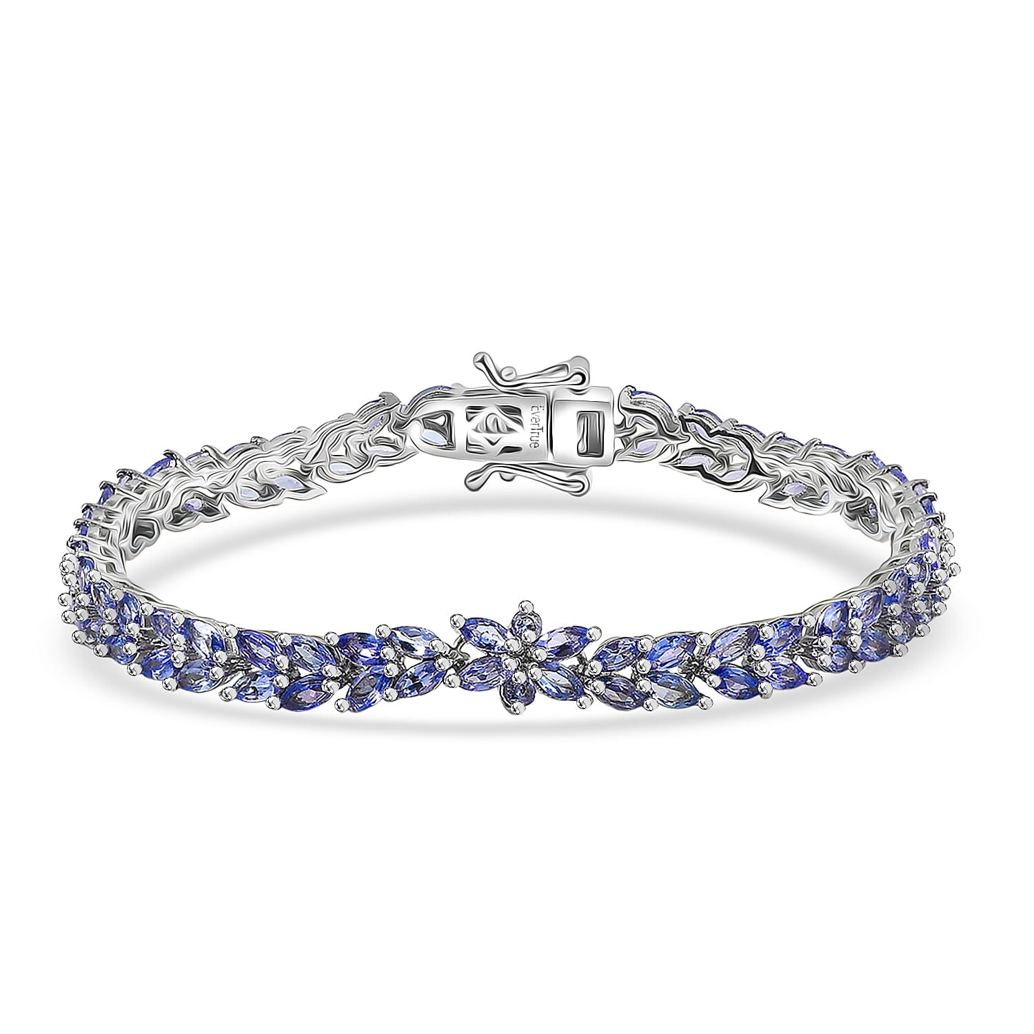 EverTrue Tanzanite Whispers of Royal Vines Bracelet in Platinum Bond (6.50 In) (Del. in 10-12 Days) 7.40 ctw