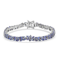 EverTrue Tanzanite Whispers of Royal Vines Bracelet in Platinum Bond (6.50 In) (Del. in 10-12 Days) 7.40 ctw