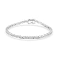 White Diamond 0.25 ctw Bracelet in Rhodium Over Sterling Silver (7.50 In) - Sticky add to cart bar