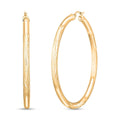 10K Yellow Gold Textured Hoop Earrings (6.27 Grams) - Sticky add to cart bar