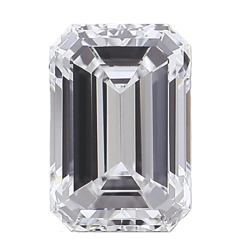 White Diamond (Emerald 8mm) (G SI2) 2.00 ctw