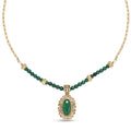 EverTrue African Malachite Necklace (18 Inches) in 18K YG Plated - Sticky add to cart bar