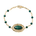 EverTrue African Malachite Bracelet in 18K YG Plated (7.25 In) - Sticky add to cart bar