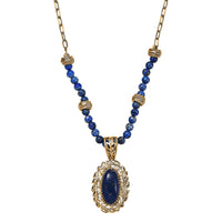 EverTrue African Malachite Necklace (18 Inches) in 18K YG Plated