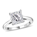 IGI Certified 950 Palladium Princess Cut Luxuriant Lab Grown Diamond (E-F, VS) Solitaire Ring (Size 6.0) 3.00 ctw - Sticky add to cart bar