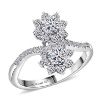 Luxuriant Lab Grown Diamond (G-H, SI) Twin Bloom Ring