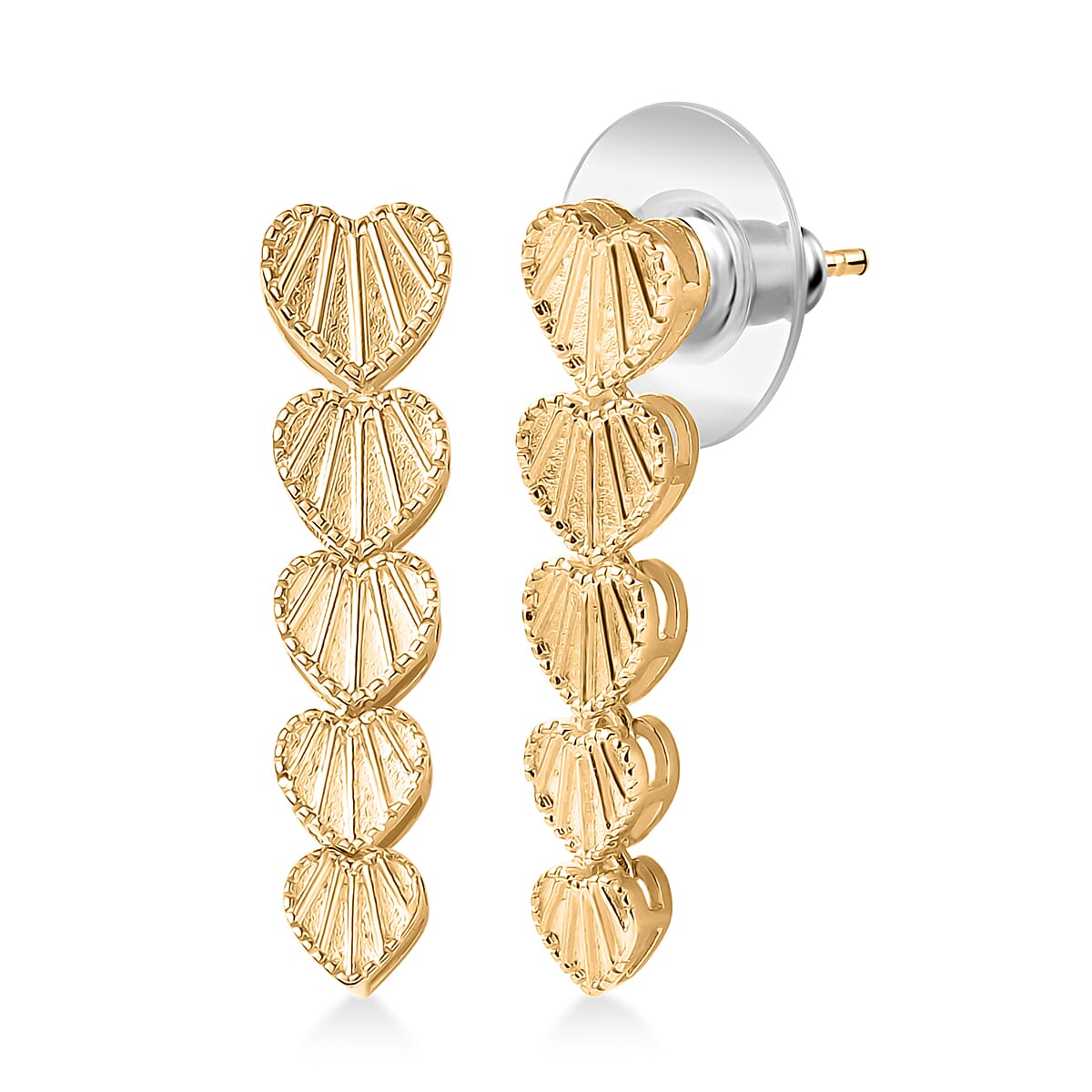 EverTrue Bronzella Collection Heart Earrings in 18K YG Plated Bronze