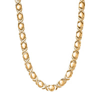EverTrue Bronzella Collection Infinity Link XOXO Necklace in in 18K YG Plated Bronze 18-20 Inches
