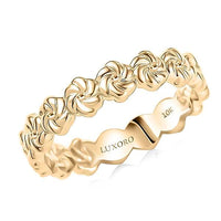 Luxoro 10K Yellow Gold Flowral Band Ring (Size 6.0) (3.05 g)