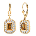D'Joy Marialite, Moissanite Art Deco Earrings in 18K Vermeil YG Over Sterling Silver 2.60 ctw - Sticky add to cart bar