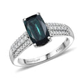 Certified & Appraised Rhapsody 950 Platinum AAAA Monte Belo Indicolite, Diamond (E-F, VS) (0.28 cts) Ring (Size 10.0) (6.67 g) 2.50 ctw - Sticky add to cart bar