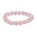 Galilea Rose Quartz 148.00 ctw Beaded Stretch Bracelet - Sticky add to cart bar