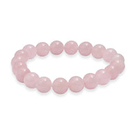 Galilea Rose Quartz 148.00 ctw Beaded Stretch Bracelet