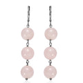 EverTrue Galilea Rose Quartz 40.00 ctw Earrings in Stainless Steel - Sticky add to cart bar