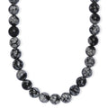 EverTrue Snowflake Obsidian 305.00 ctw Beaded Necklace in Platinum Bond 20 Inches - Sticky add to cart bar