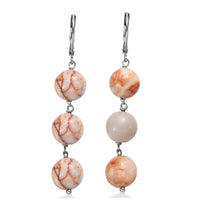 EverTrue Galilea Rose Quartz 40.00 ctw Earrings in Stainless Steel