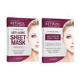 Retinol Vitamin Enriched 15 Minute Anti-Aging Sheet Mask (5 Sheet Masks) Made in US - Sticky add to cart bar