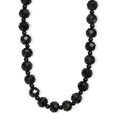 EverTrue Black Spinel and Black Obsidian 230.00 ctw Beaded Necklace (18 Inches) in Stainless Steel - Sticky add to cart bar