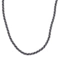 Terahertz 80.00 ctw Beaded 3 Row Twisted Necklace in Stainless Steel 18-20 Inches - Sticky add to cart bar