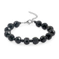 EverTrue Thai Black Spinel and Black Obsidian 80.00 ctw Beaded Bracelet in Stainless Steel (7.25 In) - Sticky add to cart bar