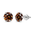 Luxuriant Lab Grown Red Diamond SI (IR) 2.00 ctw Rosetta Studs Earrings in 10K White Gold - Sticky add to cart bar