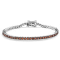 Luxuriant Lab Grown Red Diamond (IR) (SI) Bracelet in Rhodium Over Sterling Silver (6.50 In) 3.00 ctw - Sticky add to cart bar