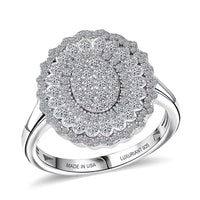 Luxuriant Lab Grown Diamond (G-H, SI) Floral Cluster Ring