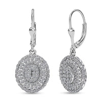 Luxuriant Lab Grown Diamond Earrings in Rhodium Over Sterling Silver 1.00 ctw