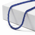 Certified & Appraised Luxoro AAA Tanzanite Beaded Graduated 125 ctw Necklace 18-20 Inches in 14K Yellow Gold - Sticky add to cart bar