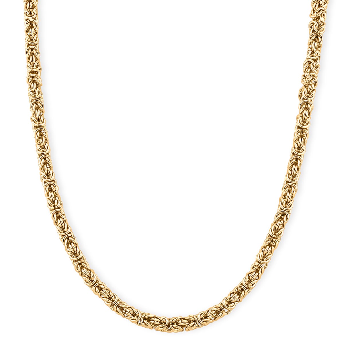 Byzantine Chain Necklace in ION Plated YG Stainless Steel 19-21 Inches
