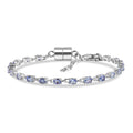 Doorbuster EverTrue Tanzanite River of Serenity Bracelet in Platinum Bond (6.5-8.0In) 3.30 ctw - Sticky add to cart bar