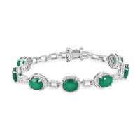 EverTrue Verde Onyx Bracelet in Platinum Bond (6.50 In) 12.80 ctw