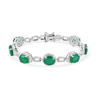 EverTrue Verde Onyx Bracelet in Platinum Bond (6.50 In) 12.80 ctw