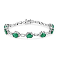EverTrue Verde Onyx Bracelet in Platinum Bond (6.50 In) 12.80 ctw