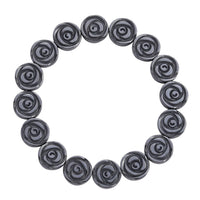 Hematite Beaded Stretch Bracelet 127.50 ctw (7.25-7.75 Inches)