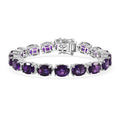 EverTrue African Amethyst Vintage Romance Bracelet in Platinum Bond (6.50 In) 35.70 ctw - Sticky add to cart bar