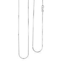 Diamond-cut Snake Chain Necklace in Rhodium Over Sterling Silver 5.7 Grams 30 Inches