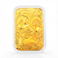 24K Gold Legendary Dragon - A Guardian of Fortune Embossed Sheet (31x45.5mm) 10mg