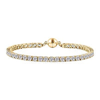 D''Joy Moissanite Bracelet in 18K Vermeil YG Over Sterling Silver (7.50 In) 8.58 ctw
