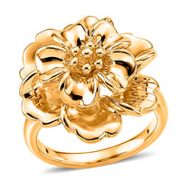 24K Yellow Gold Flower Ring (Size 6.0) (2.30 g)