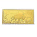 24K Golden Pride of American Buffalo Embossed Sheet (103mmx49mm) 1g - Sticky add to cart bar