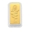 24K Yellow Gold 3D Brick Rose Emboss Sheet 45.3X25X10mm 1g - Sticky add to cart bar