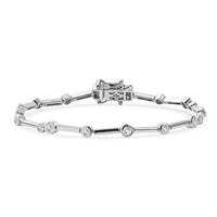 EverTrue Moissanite Fancy Bracelet in Platinum Bond (7.50 In) 1.10 ctw