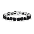 EverTrue Thai Black Spinel Royal Midnight Tennis Bracelet in Platinum Bond (6.50 In) 39.80 ctw - Sticky add to cart bar